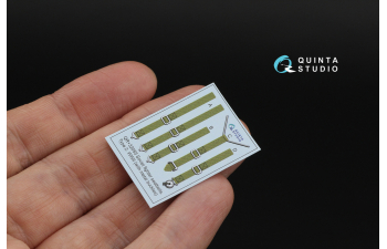 3D Декаль Комплект ремней для самолета ВВС РККА тип 2, ВОВ (с металлическими пряжками) (для всех моделей)