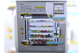 VITRINE für Modelle in 1:64 oder 1:43 Micro USB, B/H/T 38 / 9,2 / 37,5cm, white