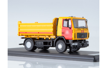 Минский-5550 самосвал, желтый / красный