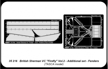 Фототравление для British Sherman Vc ''Firefly''- vol. 2 - additional set - fenders