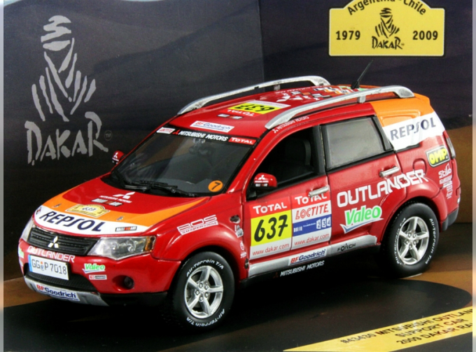 MITSUBISHI Outlander Support Car #637 Dakar Rally (2009), red