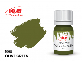 Краска акриловая Оливковый (Olive Green), 12 мл