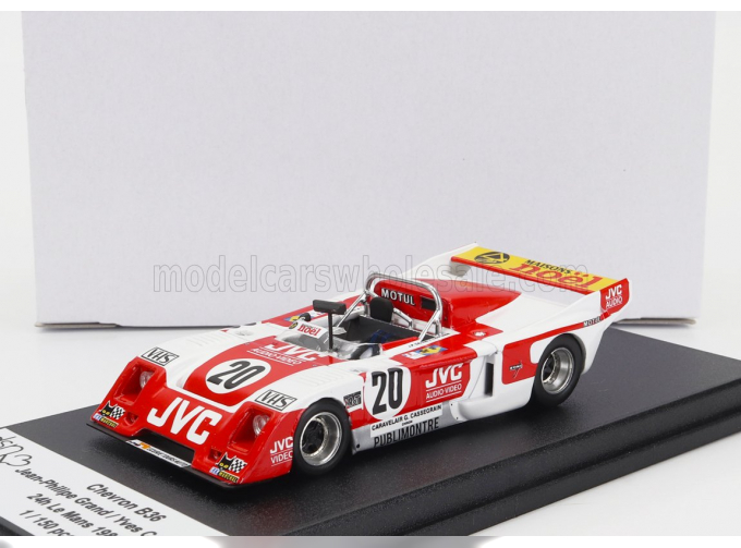 CHEVRON B36 Team J.p.Grand N20 24h Le Mans (1980) J.Philipe Grand - Y.Courage, White Red