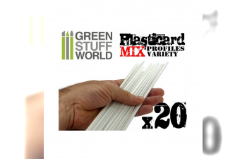 Набор пластиковых трубок, 20 шт. / ABS Plasticard - Profile - 20x Variety Pack
