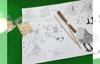  Сборная модель ёлочная игрушка - избушка на курьих ножках