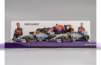 2-car set - INFINITI Red Bull Racing RENAULT RB11 Pre-season testing Ricciardo - Kvyat (2015), black / white