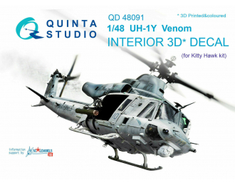 3D Декаль интерьера кабины UH-1Y Venom (Kitty Hawk)