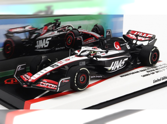 HAAS F1 Casco Helmet Haas Fw23 Team Moneygram Haas N20 Saudi Arabia Gp (2023) Kevin Magnussen, White Black Red