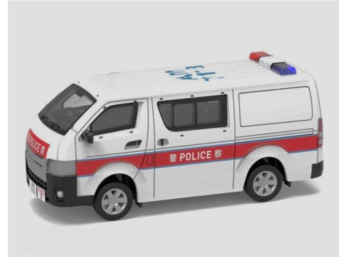 TOYOTA Hiace (AM7113) with silver wheel, white / red