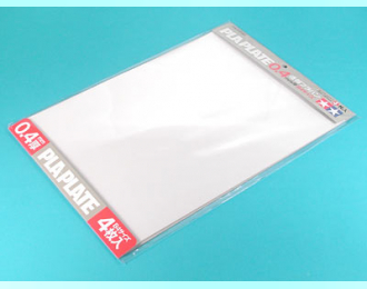 Пластик прозрачный, толщина 0,4 мм, размер В4 (364х257мм) 4 листа.