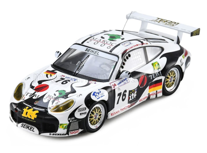 PORSCHE 911 996 GT3-r Team Seikel Motorsport №76 24h Le Mans (2000) Max Cohen-Olivar - Michel Neugarten - Anthony Burgess, white black
