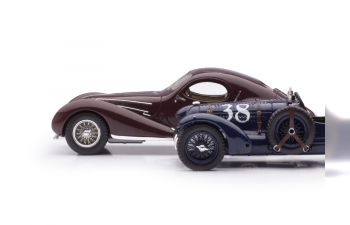 Набор из 2х музейных Talbot-Lago T 150-C-SS coupe (1937) бордовый и typ 26 SS (1938) темно-синий