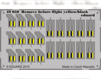 Фототравление для Remove before flight - yellow/black
