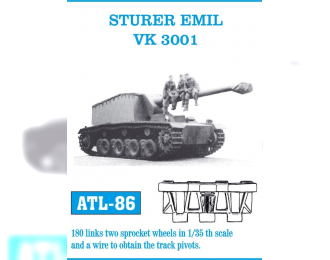 Atl-35-86 Сборные траки железные для Sturer Emil / Vk 3001