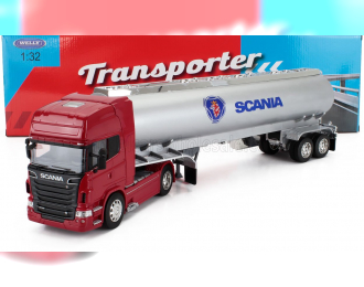 SCANIA R730 V8 Tanker Truck 2011, Red Silver