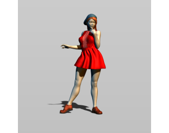 Фигура Художница, окрашенная