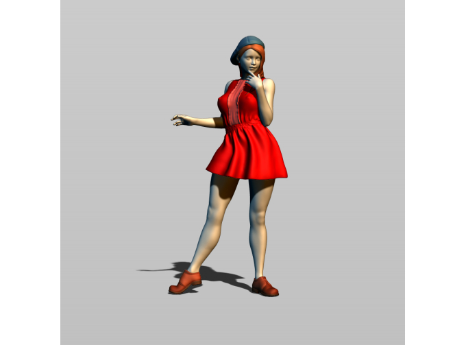 Фигура Художница, окрашенная