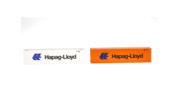 Комплект контейнеров 2шт 40 футов. Hapag Lloyd белый-оранжевый