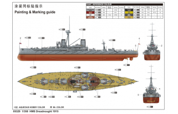 Сборная модель Корабль HMS Dreadnought 1915