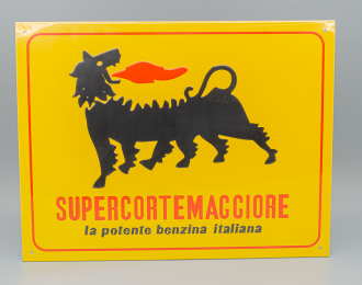 Металлическая табличка SUPERCORTEMAGGIORE La potente benzina Italiana