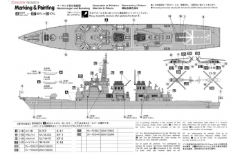 Сборная модель Cовременный японский ракетный эсминец J.M.S.D.F. DDG MYOKO