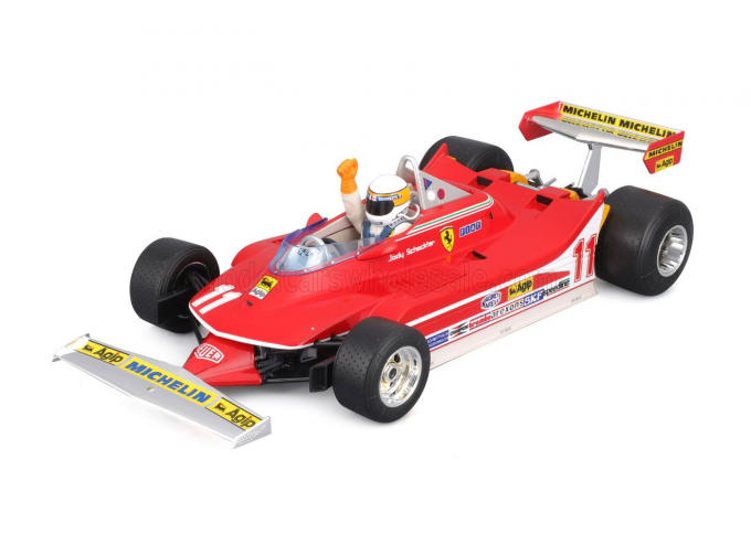 FERRARI F1 312t4 №11 Winner Gp Monza Jody Scheckter (with Pilot Figure) (1979) World Champion, Red