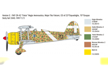 Сборная модель Самолет FIAT CR.42 Falco