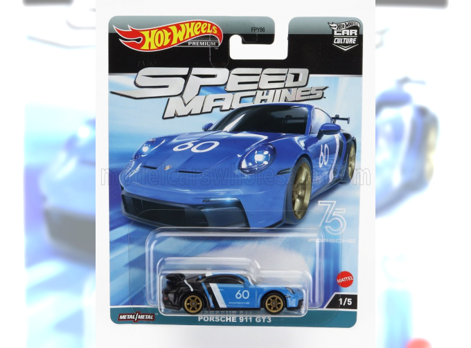 PORSCHE 911 992 Gt3 Coupe №60 Racing (2021), Ligt Blue