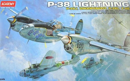 Сборная модель Самолет P-38E/J/L