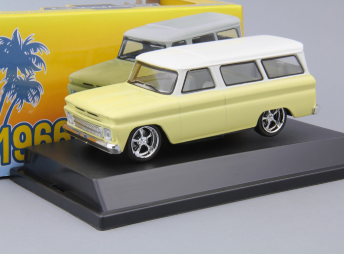 CHEVROLET Suburban (1966), yellow with white roof