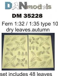 листья папоротника желтые, сухие набор № 10