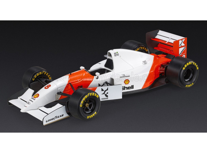 McLAREN F1 MP4/8 FORD №8 Winner Monaco GP (with pilot figure) (1993) Ayrton Senna