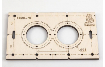Шаблон для сверления подрозетников 68мм, толщина 8мм (набор 5 штук)