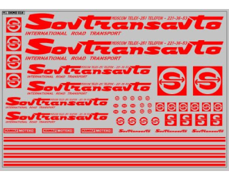 Декаль Sovtransavto для грузовиков, красный