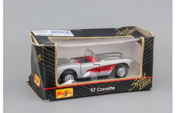CHEVROLET Corvette (1957), silver / red