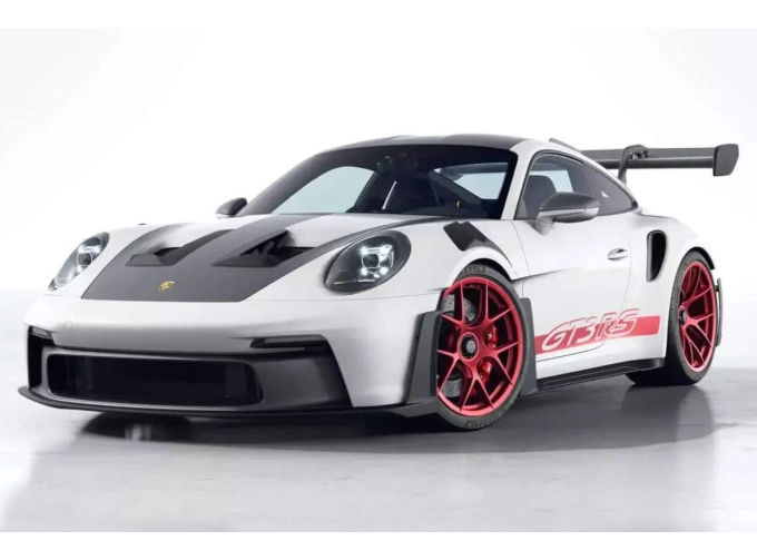 PORSCHE 911 GT3 RS w/Weissach Pack (2022), white/pyro Red