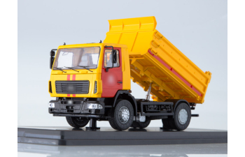 Минский-5550 самосвал, желтый / красный