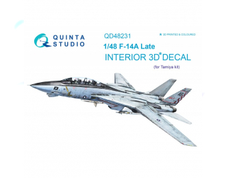 3D Декаль интерьера кабины F-14A Late (Tamiya)