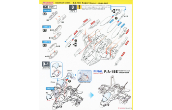 Сборная модель US Navy F/A-18E Blue Angels Compact Series