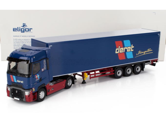 RENAULT T-high Truck Cassonato Deret Transports (2023), blue