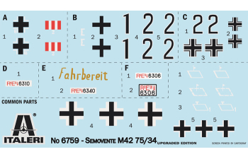 Сборная модель MGMC Tank M42 Da 75/34 Semovente 1944