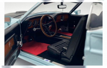 FORD Mustang 428 Cobra Jet Mach 1 (1969), голубой с черным