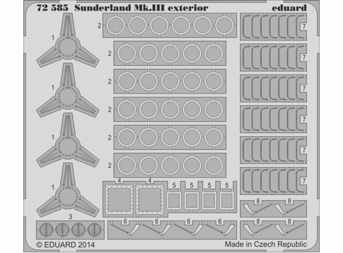 Фототравление для Sunderland Mk.III exterior