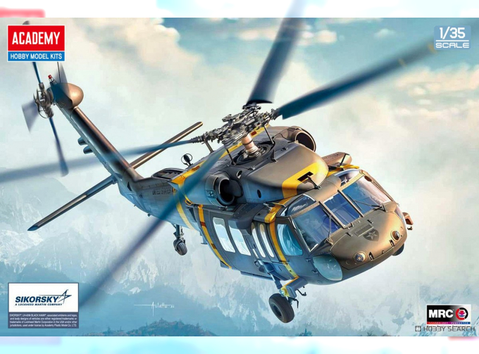 Сборная модель SIKORSKY Uh-60m Black Hawk Helicopter Military 1979