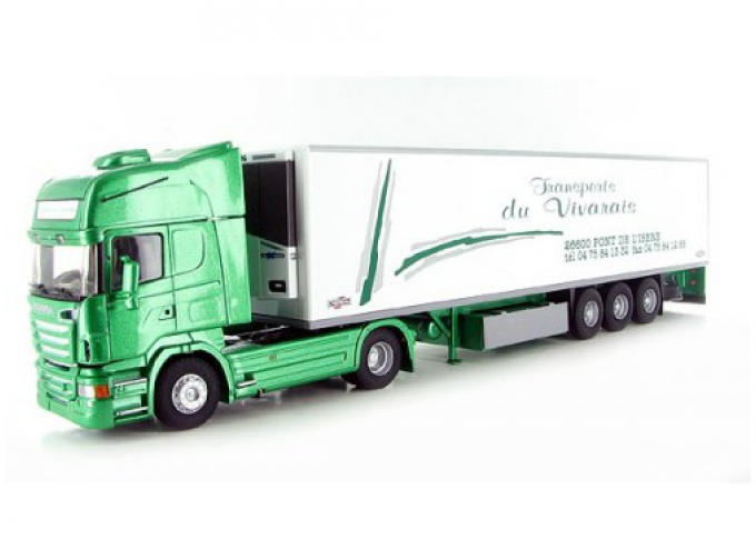 SCANIA SERIE R TOPLINE с полуприцепом-рефрижератором VIVARAIS 2012, green