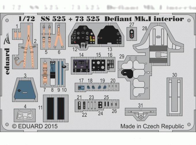 Фототравление для Defiant Mk.I interior S.A.