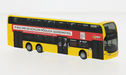 Alexander Dennis Enviro 500, BVG - Berlin.de/macht-schule, yellow/black