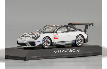 PORSCHE 911 (991) GT3 Cup #911 Porsche Sports Cup (2017), white / black / grey / red