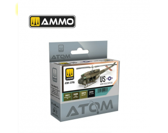 Набор акриловых красок ATOM Вертолёты армии США / ATOM US Army Helicopters Set (4 цвета)