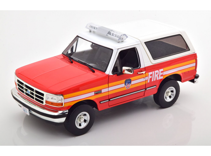 FORD Bronco FDNY (1996), white red orange